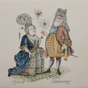 Heinz Stenmanns Samt und Seide Handkolorierter Druck Vorzugsausgabe zur Schriftenreihe